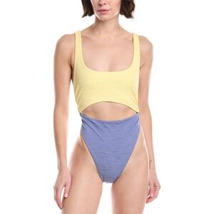 La Porte Womens  80S Sky High One-Piece, Yellow